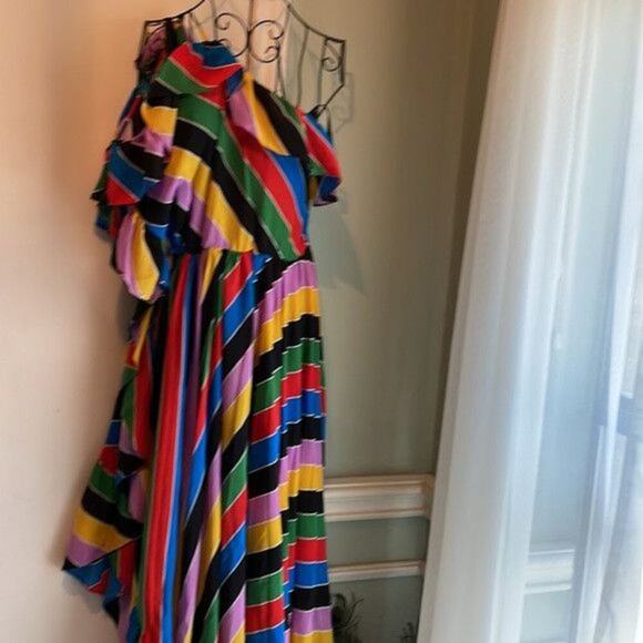 Philosophy di Lorenzo Serafini Long one shoulder dress multi colored - Picture 12 of 13